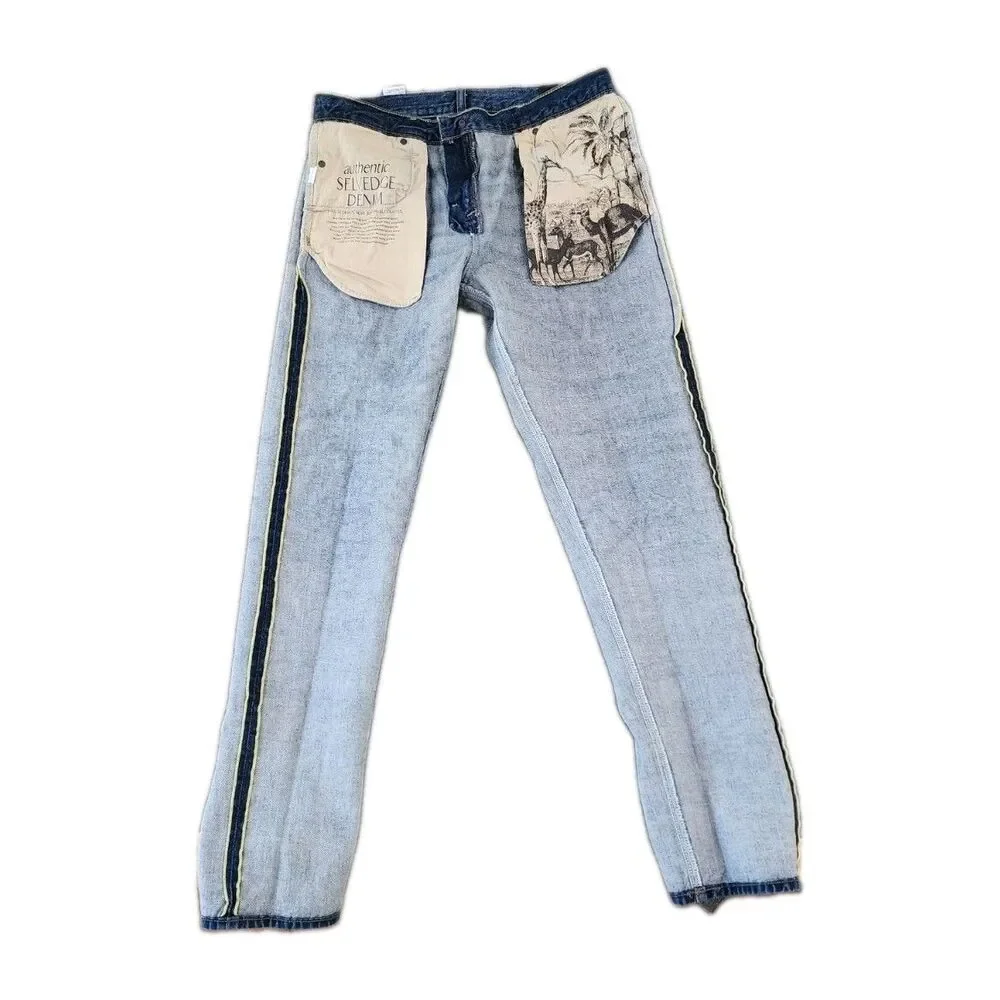Banana Republic Jeans Men's 34x34 Dark Wash Selvedge Denim Slim Straight Leg